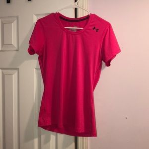Hot pink under armour shirt